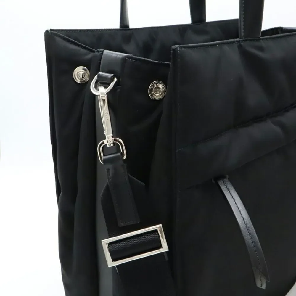 Prada Nylon Leather Triangle Logo 2WAY Bag